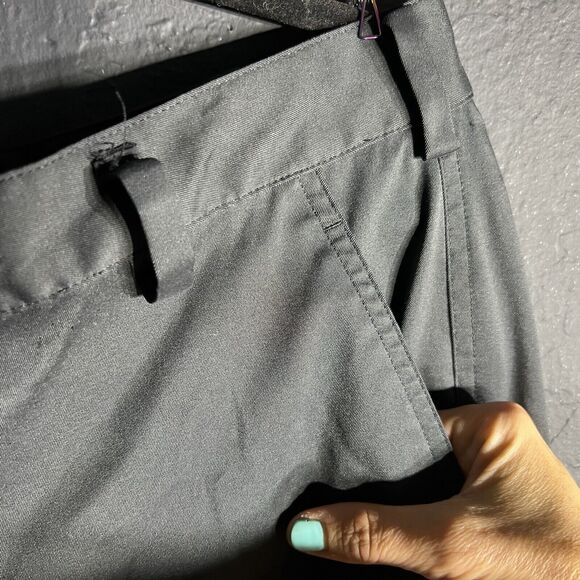 Nike Golf Dri-Fit Pants Mens 34x32 Black‎ Flat Front Poly Blend Straight Leg Zip - Picture 8 of 16